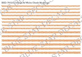 Orange & White Check Markings